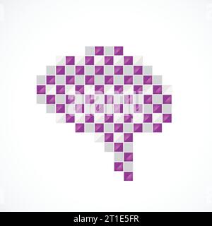 Abstract digital brain,technology concept. Vector Stock Vector