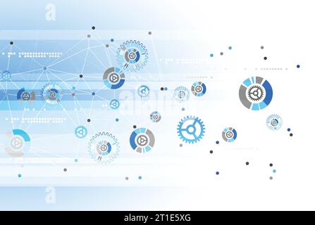 Abstract blue color technology background. Vector Stock Vector