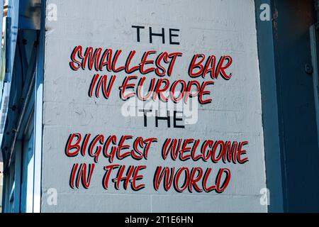 Sign on the wall of The Circus Tavern. Portland Street, Manchester. Stock Photo