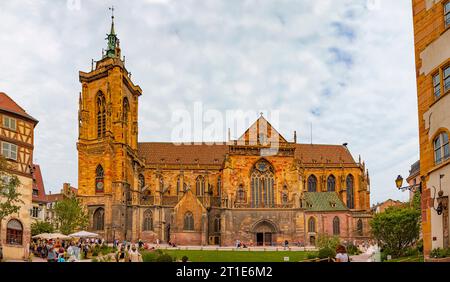 St. Martin's Cathedral of Colmar in Alsace, France Stock Photo