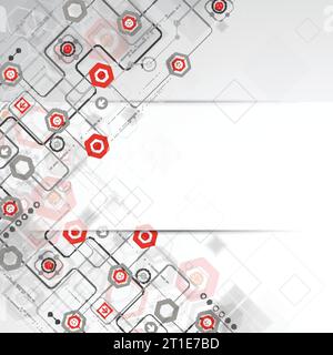Abstract background with various technological elements. Vector Stock Vector