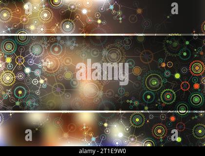 Color technology communication background. Vector Stock Vector