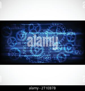 Abstract technology business template background. Vector Stock Vector