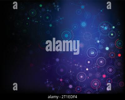 Color technology communication background. Vector Stock Vector