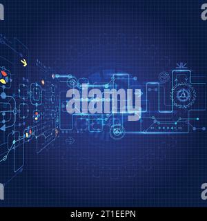 Abstract engineering future technology background. Vector Stock Vector ...