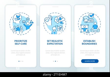 2D walkthrough parenting children thin line blue icons Stock Vector