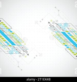 Abstract background with various technological elements. Vector Stock Vector