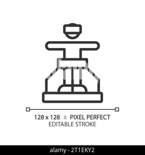 2D thin linear black hologram icon Stock Vector