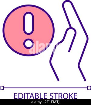 2D thin linear denial in codependency icon Stock Vector Image & Art - Alamy