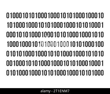 Binary code flat monochrome isolated vector object Stock Vector