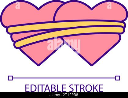 2D thin linear colorful simple reactivity icon Stock Vector