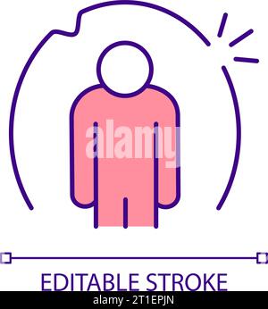 2D thin linear poor boundaries simple icon Stock Vector