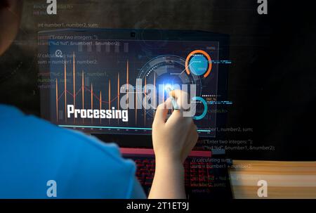 Concepts, development of artificial intelligence and self-learning of artificial intelligence Stock Photo
