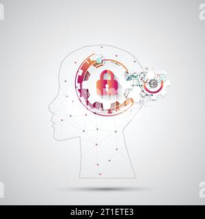 Intellectual property concept background. Vector science illustration Stock Vector