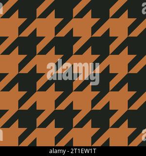 Seamless houndstooth texture. Brown checkered pattern Stock Vector