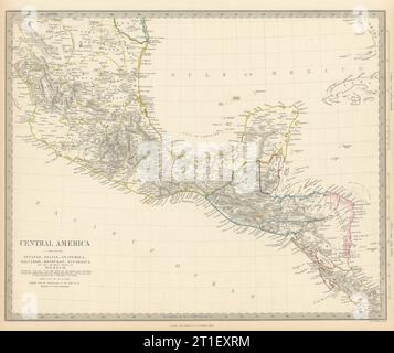 SOUTHERN MEXICO & CENTRAL AMERICA. Yucatan Belize Mosquito Coast.SDUK 1844 map Stock Photo