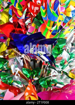 many windmills stand on a large field Stock Photo - Alamy