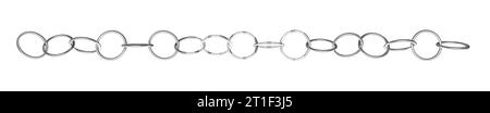 isolated steel chain on a white background. 3d render Stock Photo