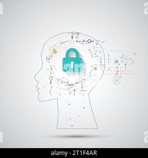 Intellectual property concept background. Vector science illustration ...