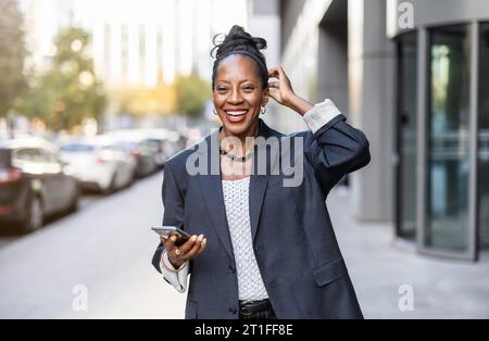 Portrait of a confident mature businesswoman in the city Stock Photo