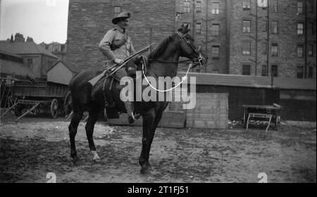 The British Army in Pre-1914 Period Soldier of the Lothian and Border Horse Yeomanry. Stock Photo