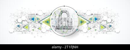 Protection mechanism, system privacy (GDPR). Vector illustration Stock Vector