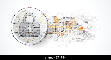 Protection mechanism, system privacy (GDPR). Vector illustration Stock Vector