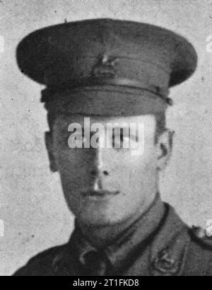 . 3 Battalion, The King's (Liverpool Regiment) Second Lieutenant Wallace was born in Calcutta on 24 September 1893. He attended Dulwich College before enlisting in the 3rd Battalion, The King's (Liverpool Regiment) in December 1913. He was attached to the 1st Battalion as a second lieutenant in August 1914. He was killed on 26 October 1914, aged 22, during an attack on the village of Noord Westhoek. He is commemorated at the Menin Gate in Ypres. Faces of the First World War Find out more about this First World War Centenary project at www.1914.org/faces. This image is from IWM Collections. Stock Photo