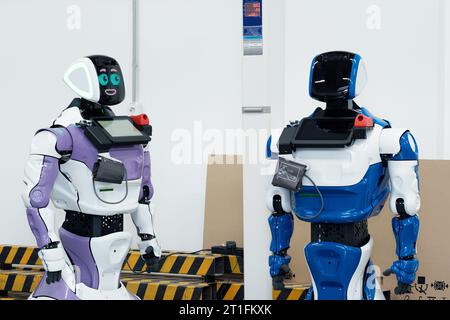 Perm, Russia - July 13, 2023: humanoid robot with a friendly face in ...