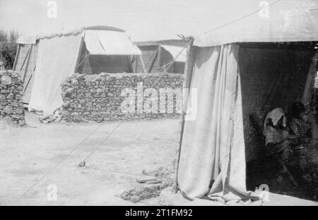 Knatchbull M (capt the Hon) Collection No. 3 Squadron R. N. A. S. Camp at Tenedos, Gallipoli, May 1915. Stock Photo
