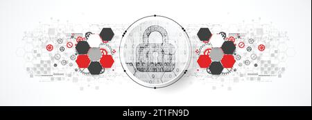 Protection mechanism, system privacy (GDPR). Vector illustration Stock Vector