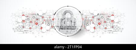 Protection mechanism, system privacy (GDPR). Vector illustration Stock Vector