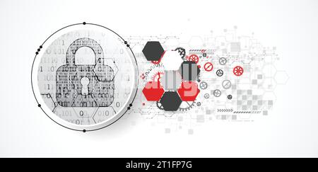 Protection mechanism, system privacy (GDPR). Vector illustration Stock Vector