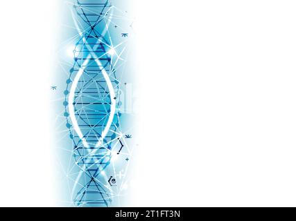 Science template, wallpaper or banner with a DNA molecules. Vector illustration. Stock Vector