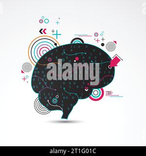 Abstract creative  brain concept. Vector Stock Vector