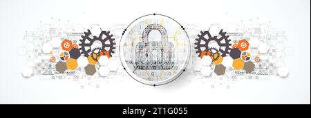 Protection mechanism, system privacy (GDPR). Vector illustration Stock Vector