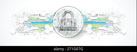 Protection mechanism, system privacy (GDPR). Vector illustration Stock Vector