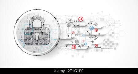 Protection mechanism, system privacy (GDPR). Vector illustration Stock Vector