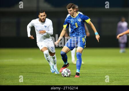 Sarajevo, Bosnia And Herzegovina. 13th Oct, 2023. Petar Sucic of BiH controls the ball during the U21 EURO Qualification Group H match between Bosnia and Herzegovina and France at Grbavica Stadium in Sarajevo, Bosnia and Herzegovina, on October 13, 2023. Photo: Armin Durgut/PIXSELL Credit: Pixsell/Alamy Live News Stock Photo