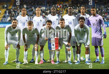 Sarajevo, Bosnia And Herzegovina. 13th Oct, 2023. Players of France pose for a photo prior the U21 EURO Qualification Group H match between Bosnia and Herzegovina and France at Grbavica Stadium in Sarajevo, Bosnia and Herzegovina, on October 13, 2023. Photo: Armin Durgut/PIXSELL Credit: Pixsell/Alamy Live News Stock Photo