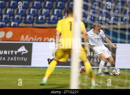Sarajevo, Bosnia And Herzegovina. 13th Oct, 2023. Quentin Merlin of France controls the ball during the U21 EURO Qualification Group H match between Bosnia and Herzegovina and France at Grbavica Stadium in Sarajevo, Bosnia and Herzegovina, on October 13, 2023. Photo: Armin Durgut/PIXSELL Credit: Pixsell/Alamy Live News Stock Photo