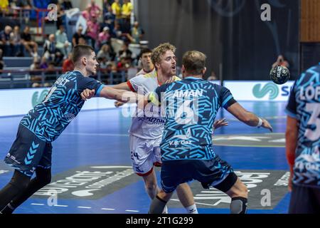 (C) Denis TRASFI / MAXPPP - à Créteil au Palais des sports Robert Oubron le 13-10-2023 - Handball Liqui Moly Starligue - Union Sportive de Créteil Han Stock Photo