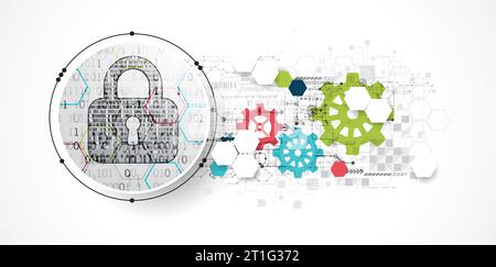 Protection mechanism, system privacy (GDPR). Vector illustration Stock Vector