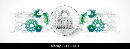 Protection mechanism, system privacy (GDPR). Vector illustration Stock Vector
