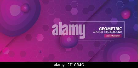 Abstract hexagon background for design works. Stock Vector