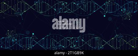 Science template, abstract background with a 3D DNA molecules. Vector ...