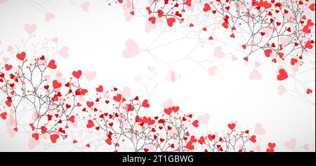 Abstract tree made with hearts. Vector Stock Vector