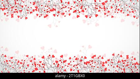 Abstract tree made with hearts. Vector Stock Vector