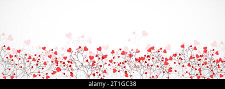 Abstract tree made with hearts. Vector Stock Vector