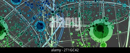 Abstract swirling colored lines. Futuristic geometric composition. Background for design works. Stock Vector